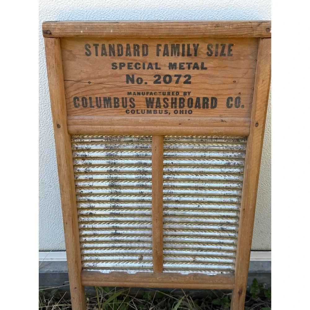 Vintage Maid-Rite‎ No. 2072 Washboard Metal Wood Farmhouse Rustic Décor 1940's - Picture 2 of 6